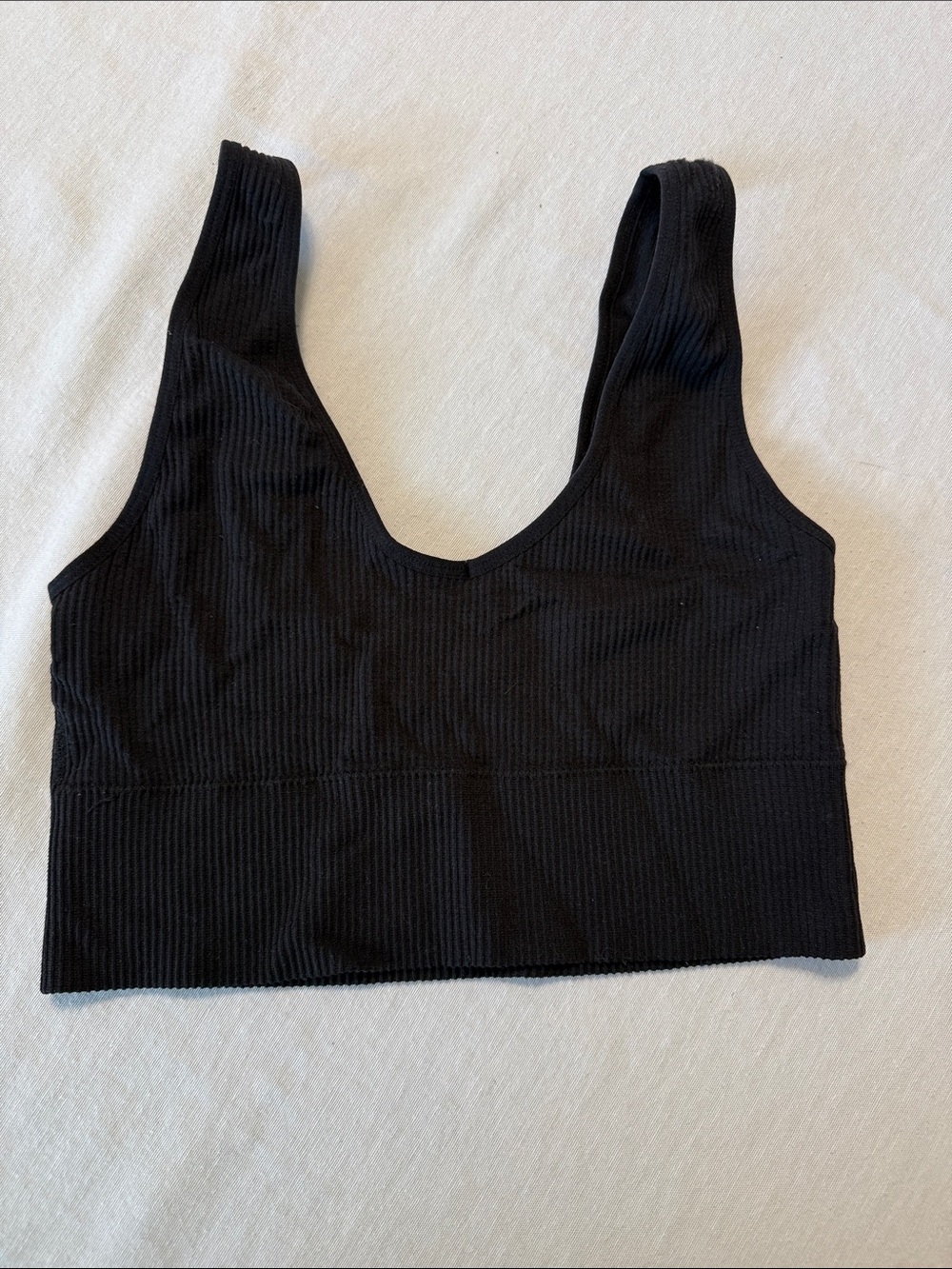 Aeropostale Size M Women’s Seriously Soft Black Ribbed Seamless Bralette